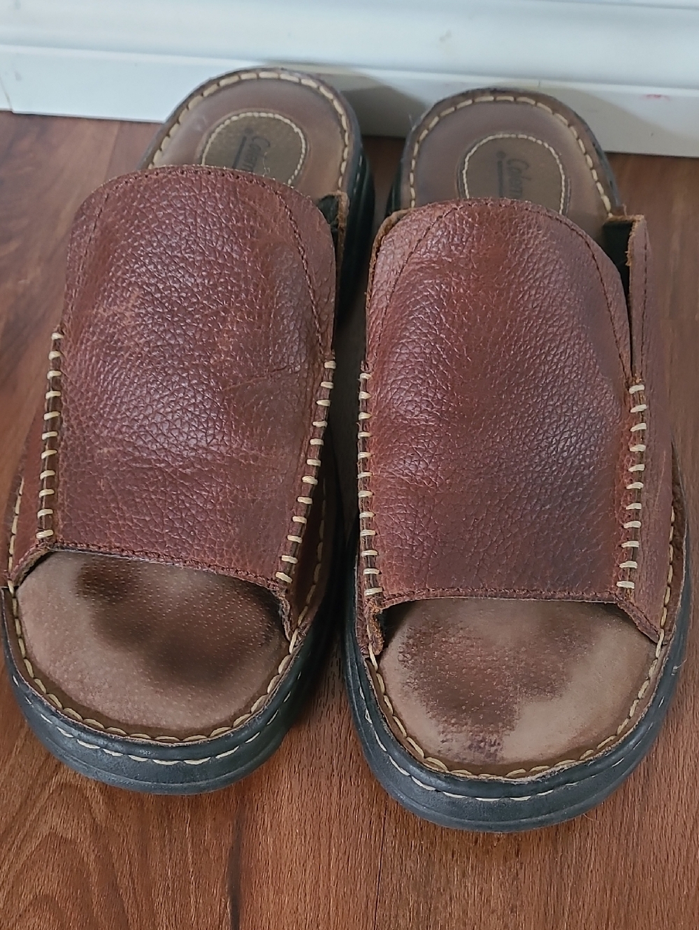 Vintage Coleman Brown Leather Slip-On  size 11D